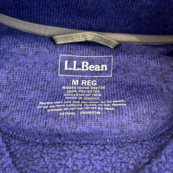 ⭐️ L.L. Bean Sweater Fleece Pullover Size Medium - Picture 3 of 7